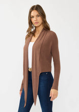 Load image into Gallery viewer, Waffle Knit Long Sleeve Tie Front Cardigan
