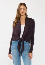 Load image into Gallery viewer, Waffle Knit Long Sleeve Tie Front Cardigan
