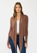 Load image into Gallery viewer, Waffle Knit Long Sleeve Tie Front Cardigan
