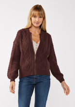 Load image into Gallery viewer, Brown Cable Knit Coatigan
