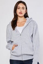 Load image into Gallery viewer, Oversized Zip-Up Fleece-Lined Hoodie
