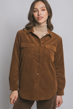 Load image into Gallery viewer, Corduroy Reversible Button Down Jacket
