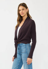 Load image into Gallery viewer, Waffle Knit Long Sleeve Tie Front Cardigan
