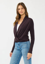 Load image into Gallery viewer, Waffle Knit Long Sleeve Tie Front Cardigan
