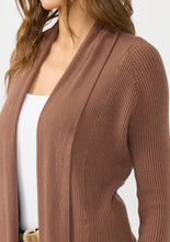 Load image into Gallery viewer, Waffle Knit Long Sleeve Tie Front Cardigan
