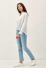 Load image into Gallery viewer, Striped Long Sleeve Shirt with Twist Bottom
