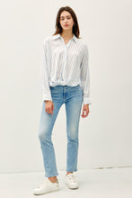 Load image into Gallery viewer, Striped Long Sleeve Shirt with Twist Bottom
