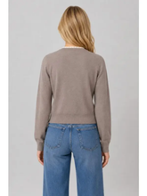 Load image into Gallery viewer, Button Up Cardigan with White Trim

