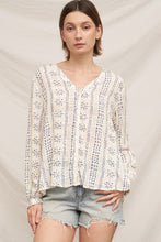 Load image into Gallery viewer, V-neck Button Down Long Sleeve Blouse
