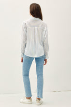 Load image into Gallery viewer, Striped Long Sleeve Shirt with Twist Bottom
