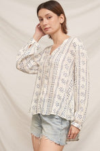 Load image into Gallery viewer, V-neck Button Down Long Sleeve Blouse
