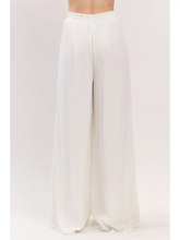 Load image into Gallery viewer, Solid Elastic Waistband Wide Leg Pants
